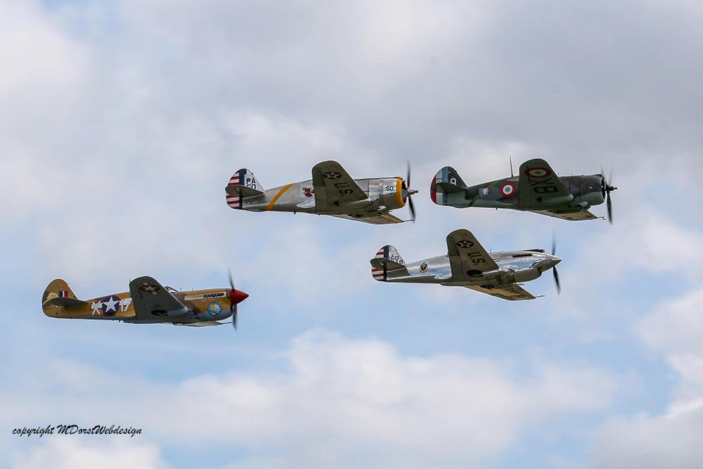 Curtiss Hawk Formation Duxford 20155