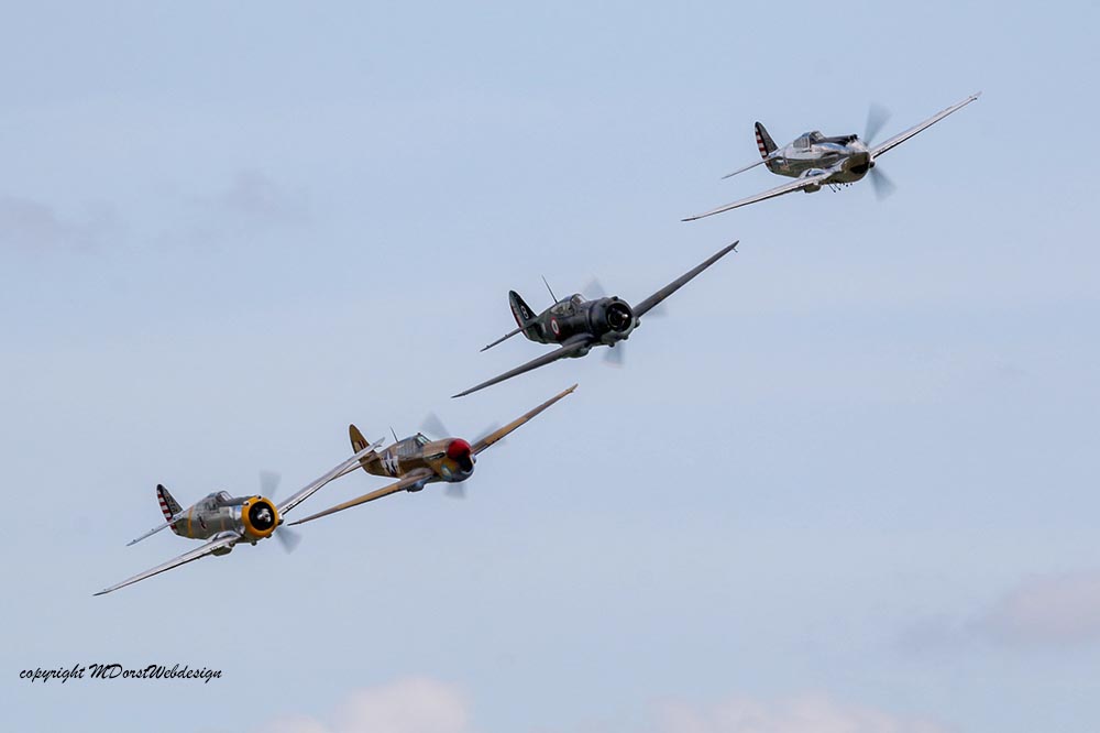 Curtiss Hawk Formation Duxford 20159
